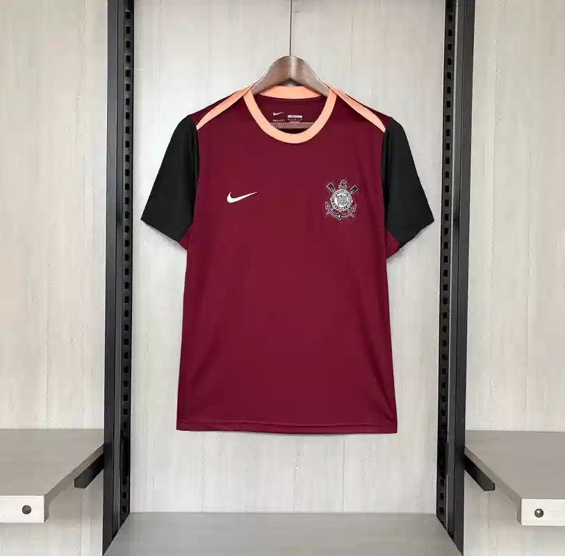 26/27 Corinthians Maroon Red Soccer Jersey