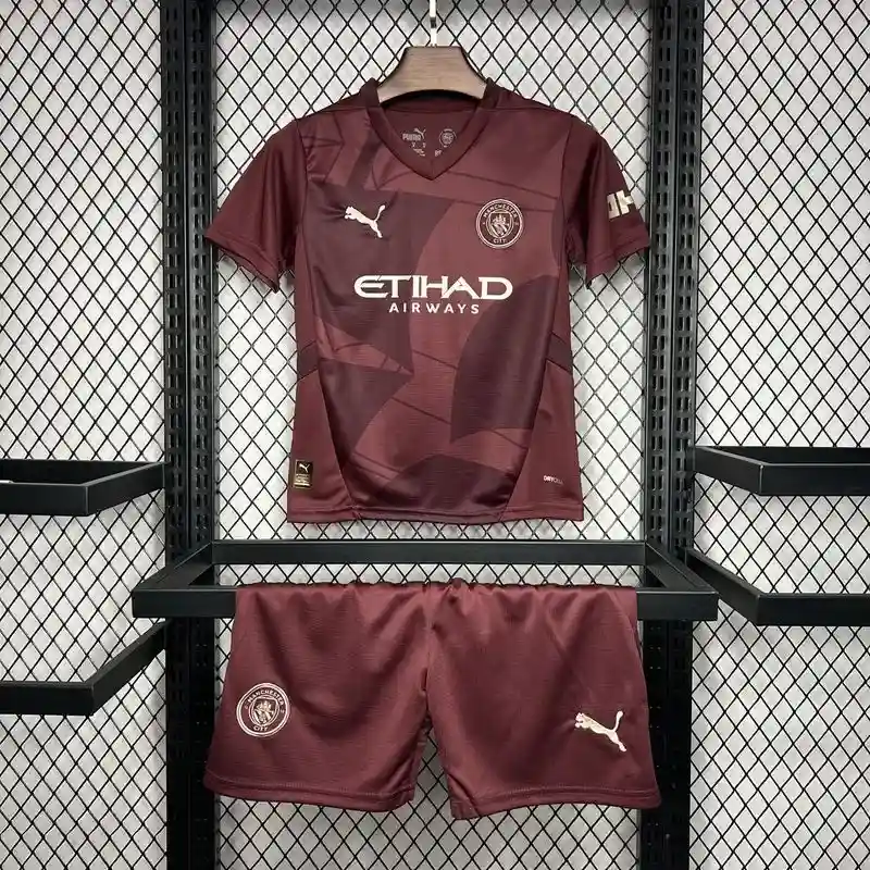24/25 Kids Manchester City Soccer Jersey Second Away