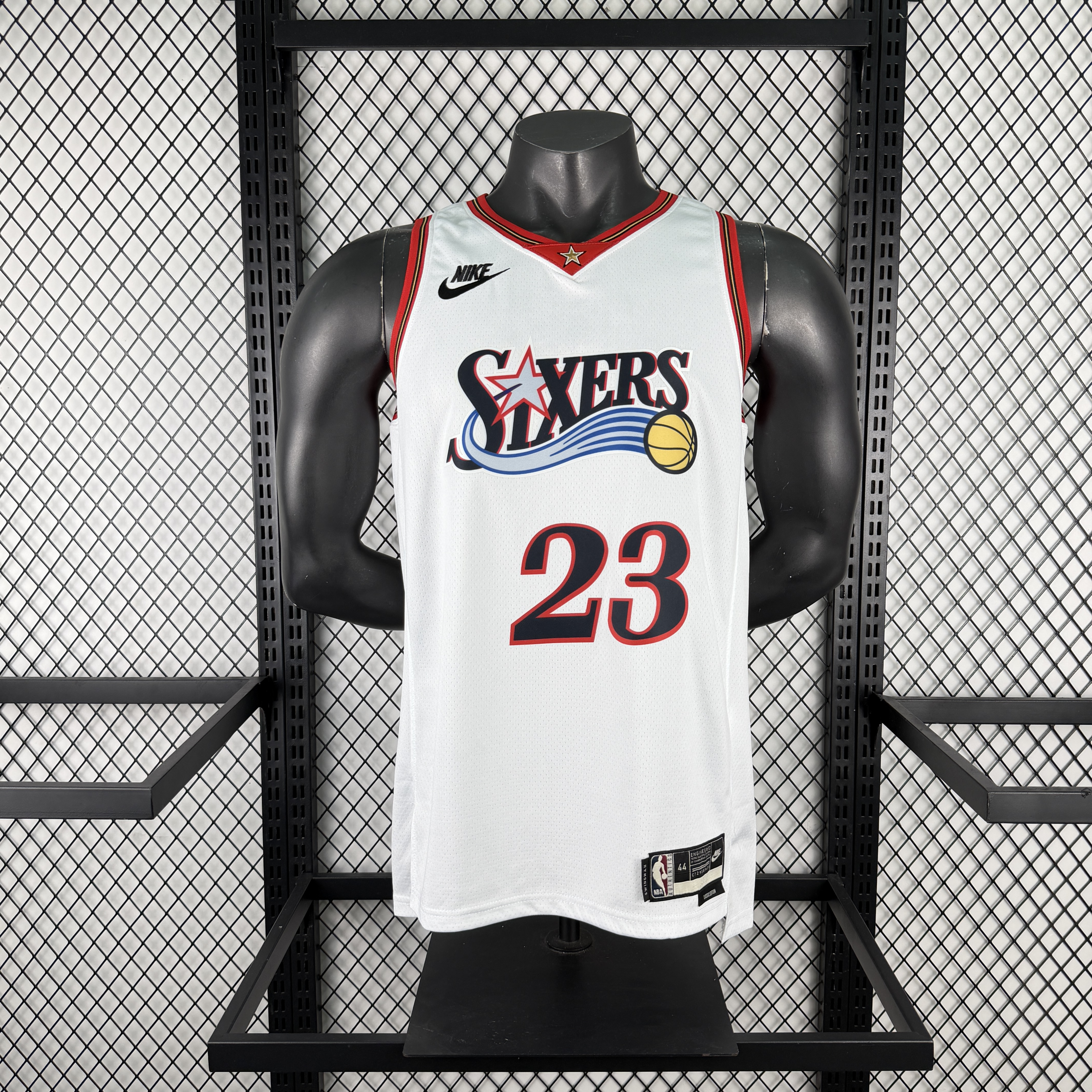 Philadelphia 76ers White Hardwood Classics City Edition Jersey #23 - James