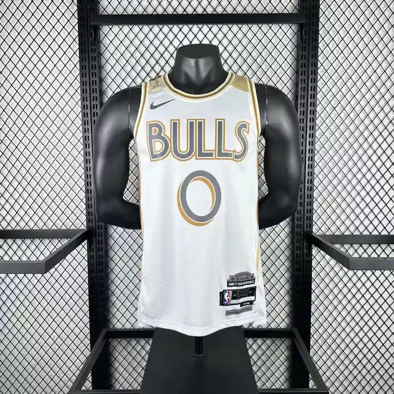 2025 Chicago Bulls Coby White #0 White City Edition Jersey