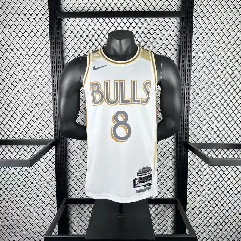 2025 Chicago Bulls Zach LaVine #8 White City Edition Jersey